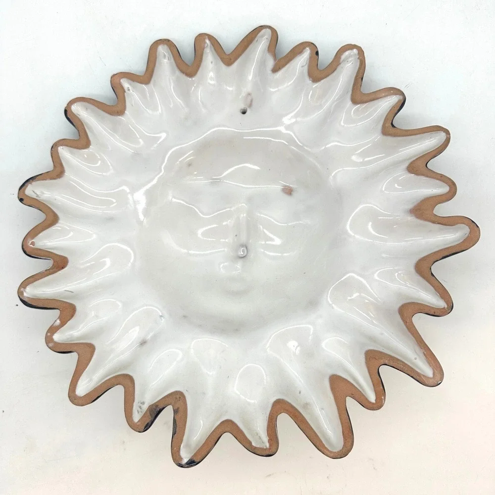 Talavera Mexican Pottery Sun Face 12